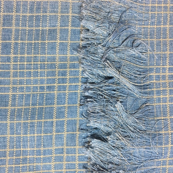 Anais & I Blue Frayed Scarf - Picture 3 of 3
